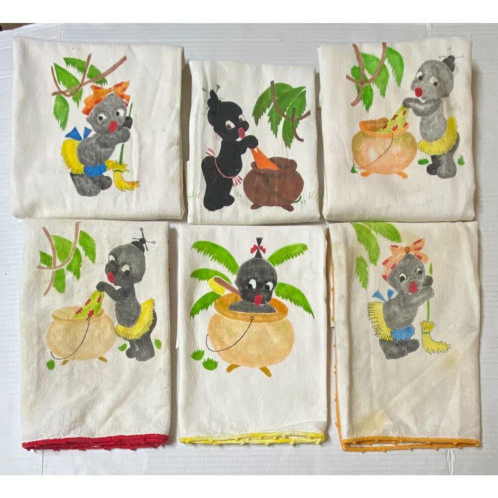 Americana Little Brown Koko 1940’s Blanket Island Baby Lot of 6 30B